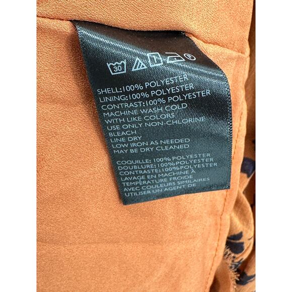 Urban Outfitters Kimchi Womens Orange Floral Mini Dress Size M Fall Feminine - Picture 9 of 10